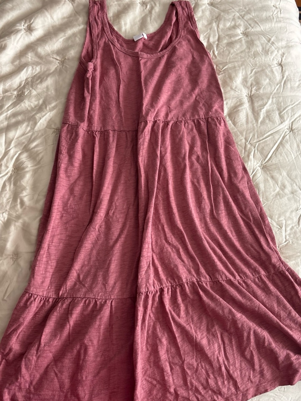 GAP Dusty Rose Tiered Maxi Skirt Tank Style